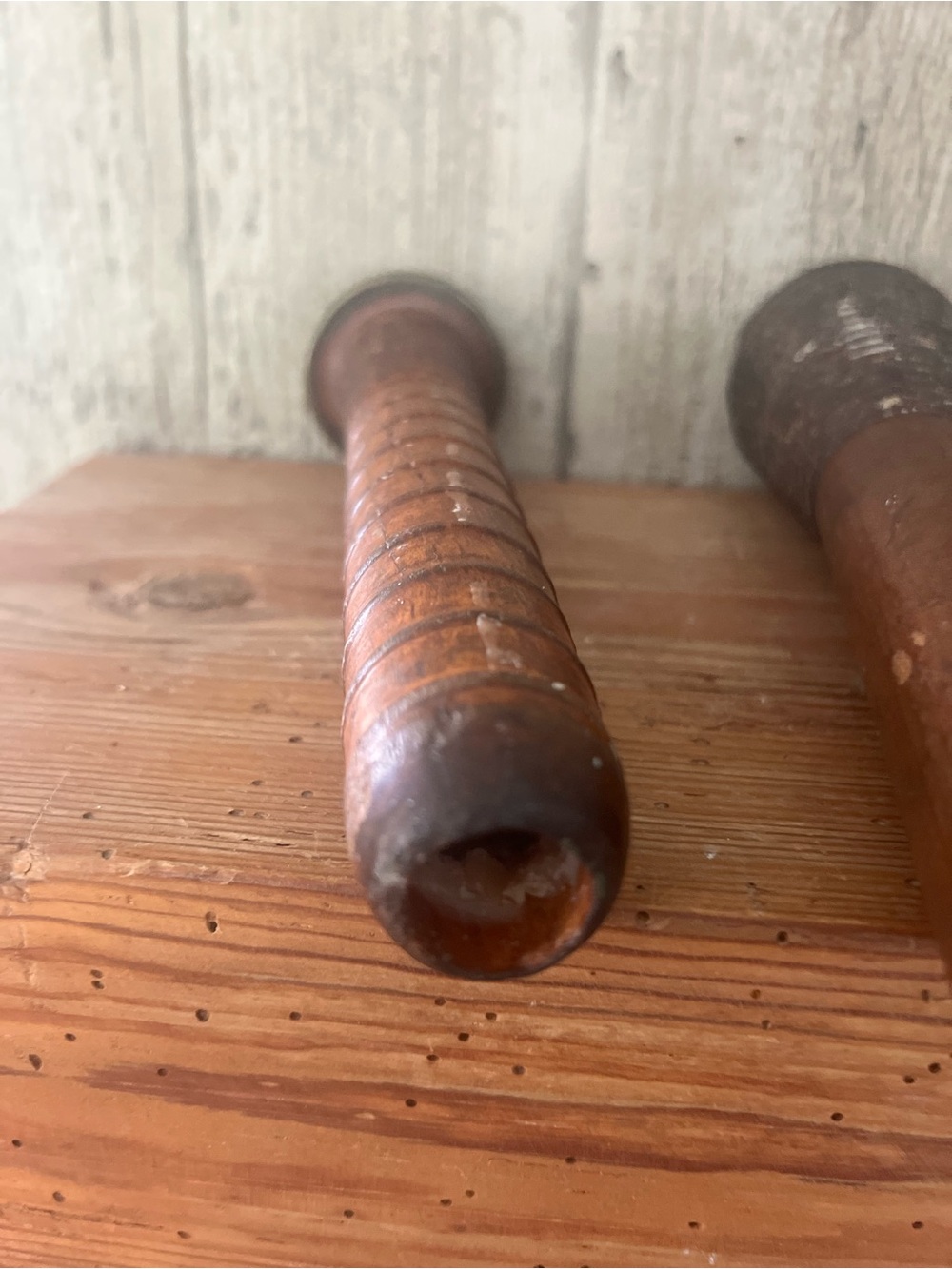 Vintage Wooden Bobbins used as Candle Holders - Picture 6 of 9